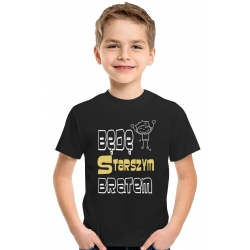 Koszulka dziecięca T-shirt z nadrukiem BĘDĘ STARSZYM BRATEM