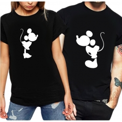 Koszulka Dla Par na święto zakochanych Całujące się Myszki